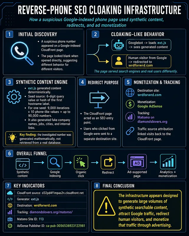 Redirect and monetization investigation result